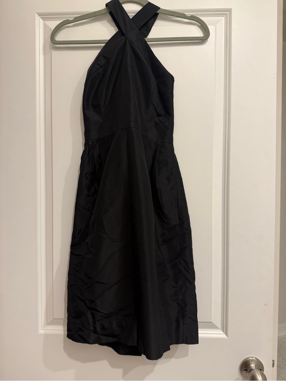 J. Crew Black One-Shoulder Midi Dress